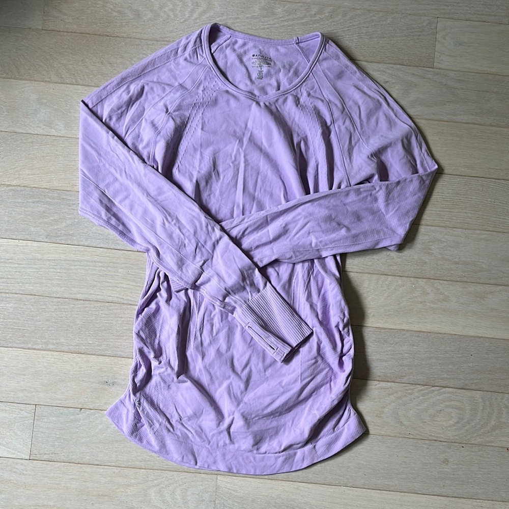Athleta Seamless Long Sleeve Tee - Lavender